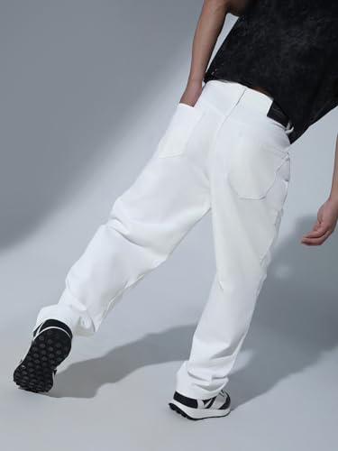 Image of Hubberholme Men Black Cotton Fabric Relaxed Fit Mid-Rise Stretchable Jeans