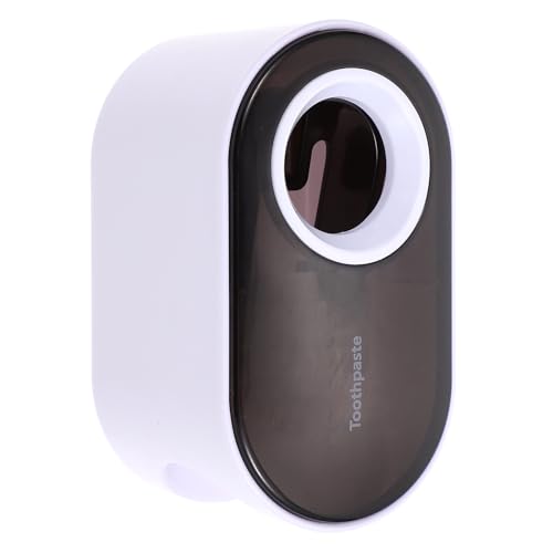 Yardenfun Dispenser Spremi-Dentifricio da Parete Bianco Supporto Porta-Dentifricio Installazione senza Chiodi Materiale Robusto e Resistente per Uso Domestico Erogazione Facile Leggera