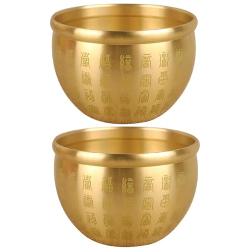Cabilock 2 Cuencos De Cobre Decorativos Cuencos De Chinos Decorativos Para Ofrendas De Chinos.