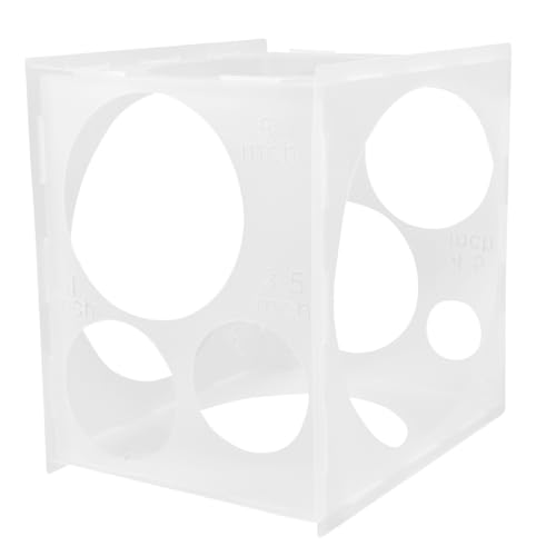 TOYANDONA Caja Medidora de Globos 11 Agujeros Herramienta para Medir el Tamaño de Globos Plástico Ligero Adecuado para Decoración de Fiestas Cumpleaños Bodas y Showers