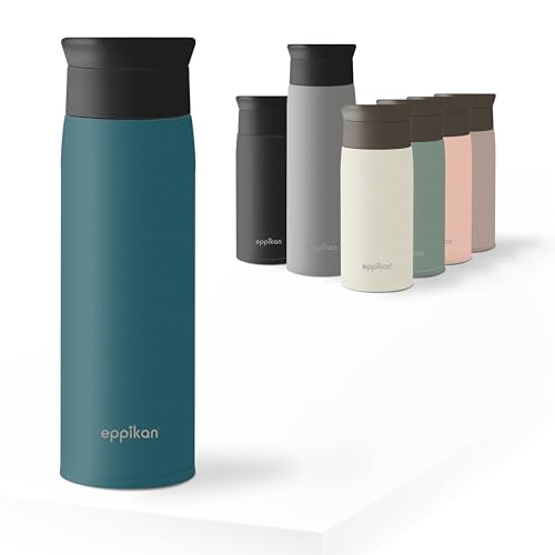 eppikan eppiToGo Edelstahl Thermobecher- Isolierbecher, Kaffee-to-go Becher, 350 ml, 500 ml Travel Mug, Autobecher, auslaufsicher mit hygienischer 360°-Trinköffnung (Vivid Blue, 500 ml)