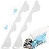 Stove Gap Covers, 2Pcs Stainless Steel Stove Guard, Adjustable Stove Gap Filler for Kitchen Counter Side Gap, 13.8" to 27.5" - White