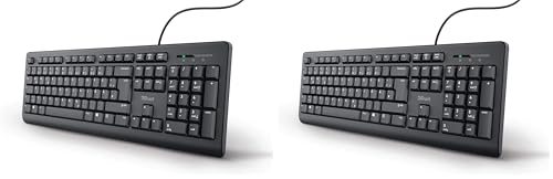 Clavier PC Trust Taro QWERTZ pour le télétravail silencieux et la protection anti-café
