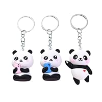 Damaiyyy Llavero de Panda,Llavero de Personalidad de Moda 3pcs Llavero Cadena para Niños Fiesta,Regalo de Cumpleaños,Llavero para Regalo