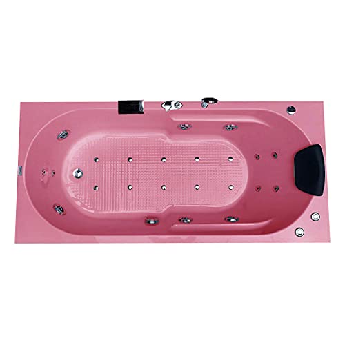 Image of MADONNA Divine 5.5 Feet Acrylic Bathtub with Whirlpool Massage, Bubble Bath, Back Massager and Filler System (Pink)
