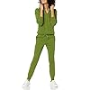 Amazon-Essentials-Womens-Classic-Fit-Long-Sleeve-Open-V-Neck-Hooded-Sweatshirt Amazon Essentials Women's Classic-Fit Long-Sleeve Open V-Neck Hooded Sweatshirt, Green, Medium