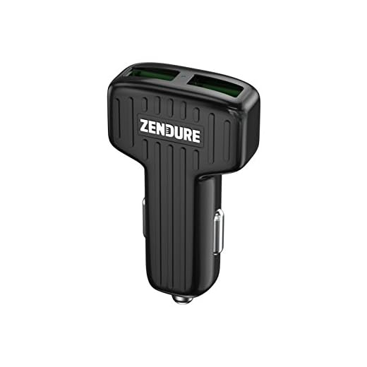 Zendure Autoladegerät 30W 2-Port Kfz USB Ladegerät mit Quick Charger 3.0, Car Charger für iPhone 8/8 Plus/iPhone X, iPad Air/Mini, Samsung Galaxy/Note, HTC, GPS und mehr (Schwarz)
