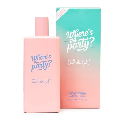 MR WONDERFUL – Where’s the Party? 150 ml, Perfume Mujer, Colonia Mr Wonderful, Perfumada y en Formato Spray, Eau de Toilette Femenina, Fresca, Fragancia Oriental Vainilla, de Larga Duración
