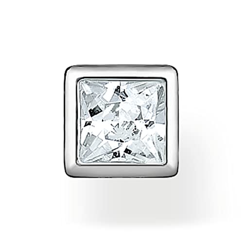 Thomas Sabo Einzel-Ohrstecker Ohrring Silber Weißer Stein quadratisch H2256-051-14