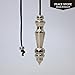 SHABRIM Brass Pendulum, Unique Pendulum one of a Kind, Dowsers Tool, Chakras Healing Brass Polished Silver