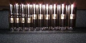 Craftsman 10pc 1/4" SAE DEEP 12pt Point LASER ETCHED Sockets Set Tools STD INCH