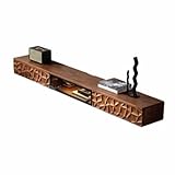 Floating TV Stand Black Walnut Floating TV Shelf, 70.8''/78.7'' Modern Wall Mounted Floating TV Console Entertainment Media Shelf TV Wall Unit with 2 Drawers and 1 Door for Bedroom Living Room Floatin