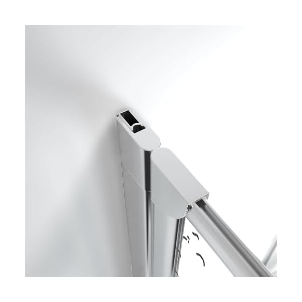 Schulte Duschabtrennung faltbar für Badewanne 70-80 cm, einfacher Aufbau, Kunstglas Softline hell, alunatur, langlebig, D1700 01 01 – Bild 8