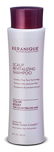 Keranique Color Boost Hair Growth Stimulating Shampoo With Keratin Amino Complex, Strengthens And Thickens Thinning Hair - No Sulfates Dyes Parabens - Promotes Microcirculation - Reduces Build Up - 12 Fl. Oz #TOP28