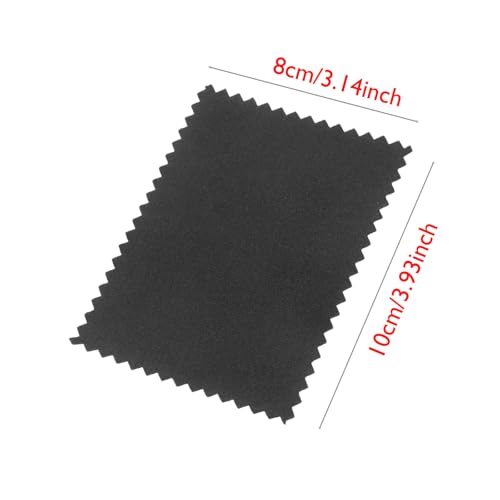 Dzrige 50PCS Black Suede Jewelry Polishing Cloths Double-Sided for Silver Cleaning, Fine Metal Care and Tarnish Removal - image 5