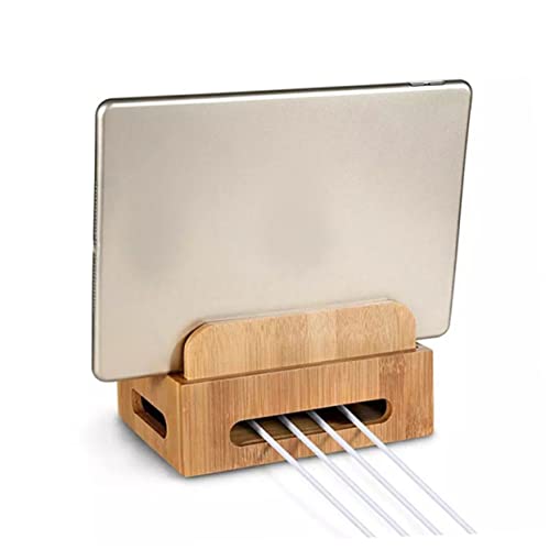 Station de charge en bois multifonction pour ranger les câbles et poser la tablette