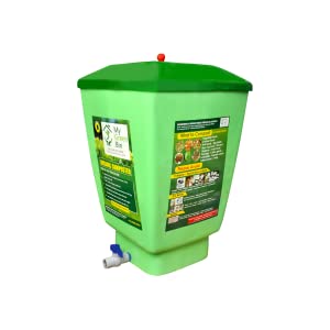 My Green Bin LIVE CLEAN GO GREEN Creating wealth from waste Organic Composter 50 L + 1 Bag Microbes (10 L) Convert Kitchen Waste to Manure