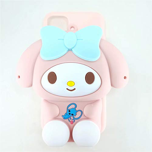 Maoerdo Galaxy A12 Case,[Send Pen] 3D Cute Animal Earphone Pocket Purse Lanyard [Non-Slip Drop Proof,Shock Proof] Cartoon Gel Rubber Back Cover Case for Samsung Galaxy A12 - LL