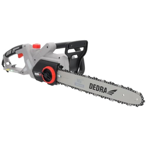 DEDRA Tronçonneuse électrique filaire 2400 W, guide-chaîne 40 cm, scie à chaîne pour bois de chauffage, coupe de bûches, branches et petits arbres, outil...