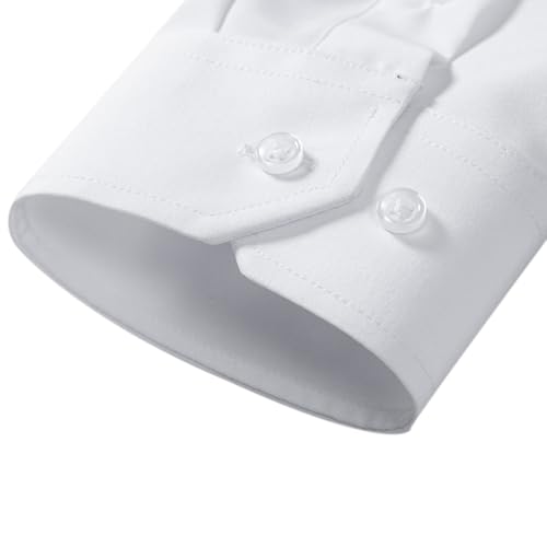 SIR7 Men's Slim Fit Stretch Dress Shirt Solid Color Microelastic Long Sleeve Casual Soft Business Button Up Shirts4