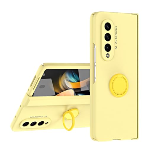 Coque Z Fold 3 jaune antichoc avec protection de charnière