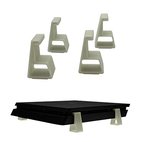 Onyehn 4Pcs Horizontal Version Anti-Skid Heightening Bracket For Ps4 Slim Console Cooling Legs Stand Holder Accessoies(Luminous Green) #TOP7