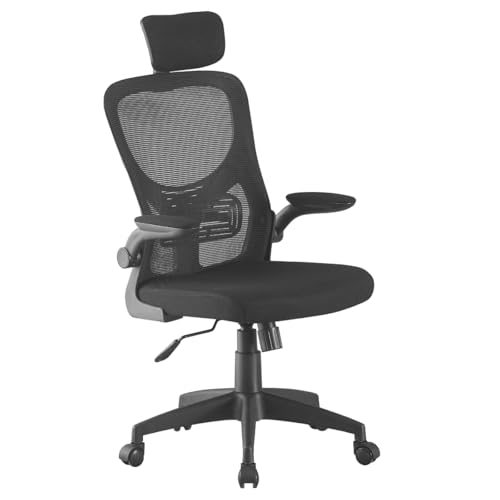 Cadeira Ergonômica de Escritório Reclinável Malha Preta – Suporta...