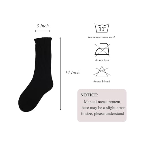 Image of Intgoodluckycc Slouch Scrunch Socks for Women, Slouch High Tube Socks Women