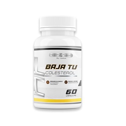 Baja tu Colesterol | Pastillas para el colesterol y triglicéridos | Levadura de Arroz Rojo + Monacolina K, CoQ10, Resveratrol y Betaglucanos | Fortalece y mejora el sistema Cardiovascular | 60 caps.