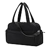 Small Gym Bag for Women - 12 inch Lightweight Mini Gym Tote Bag with Wet Compartment for Sport Work Travel-Black