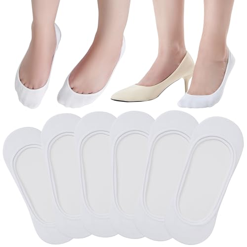 Image of ATBITER No Show Socks Womens Flats - 6 /12 Pairs Low Cut Invisible Non Slip | Ultra Ankle Liner Footies Anti-slip Hidden Socks for Sneakers Loafer Boat High Heels Summer Yoga Pilates Shoe Size 6-9 /9-11