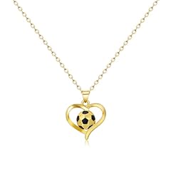 Gold Heart Soccer Necklace