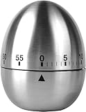 Mechanical Kitchen Egg Timer for Boiling Eggs – 60-Minute Rotating Alarm with Stainless Steel, Waterproof Visual Countdown Timer for Cooking, Baking, Exercise, Learning & Cosmetics