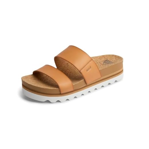 Reef Women's Cushion Vista Hi Sandal, Natural, 8