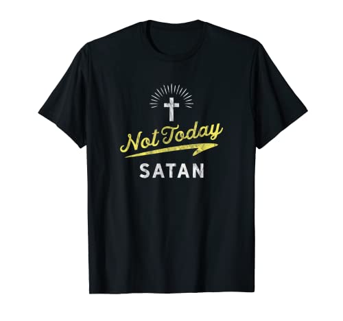 Camiseta Christian Not Today Satan Jesus Cross Tshirt Regalo Camiseta