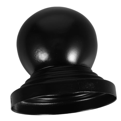 HOMSFOU Tapa Decorativa Para Poste De Cerca Con Diseño De Bola Para Decoración De Jardines y Barandillas Color Negro Instalación Sencilla y Versátil