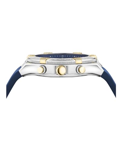 Versace V-Sporty Greca Collection Luxury Mens Watch Timepieces with a Blue Strap and Dial Featuring a Stainless Steel Case2