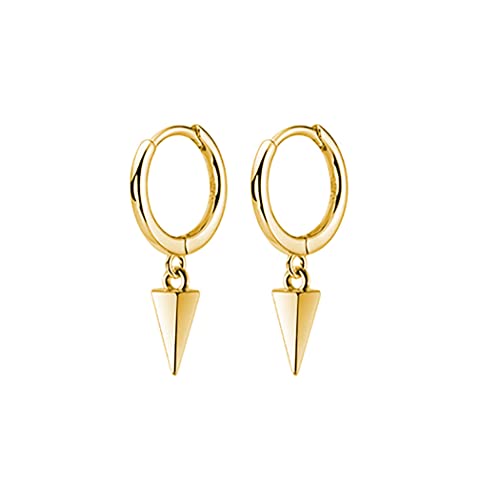 SLUYNZ Pendientes de aro de plata de ley 925 para mujeres, adolescentes y niñas, aretes geométricos, 0.86 in, Plata de ley, Sin piedra preciosa