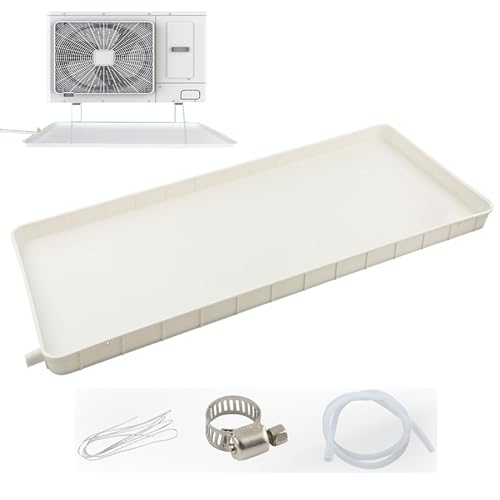 Bandeja de goteo de aire acondicionado con tubo de agua y kit de instalación para prevención de fugas de unidades al aire libre