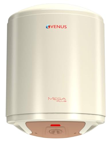 Image of Venus MegaPlus 15Litre Storage Water Heater(Geyser)(Ivory, 4 Star,(BEE)) | Enamel Glasslined Tank | Triple Safety | Suitable for hardwater & Multistorey buildings (8 BARS) | Rust proof