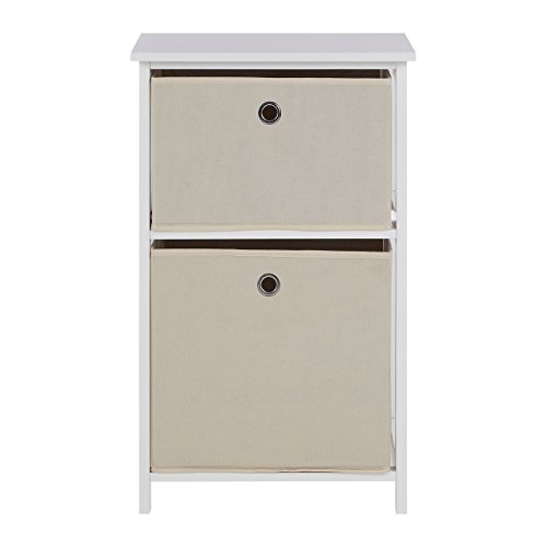 Premier Lindo Cabinet, 2 Fabric Drawers, Natural