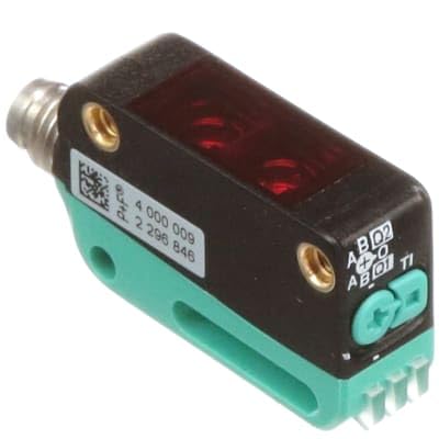 OQT150-R100-2EP-IO-V31, PE Tiangulation Sensor (SbR), R: 150mm, Red Light, 217Hz DC IO Link 2 Push-Pull, M8 Conn
