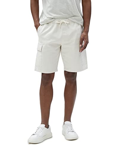 Koton Pantalones Cortos de Cintura elástica de algodón con Detalle de Bolsillo, Piedra (080), 48 para Hombre