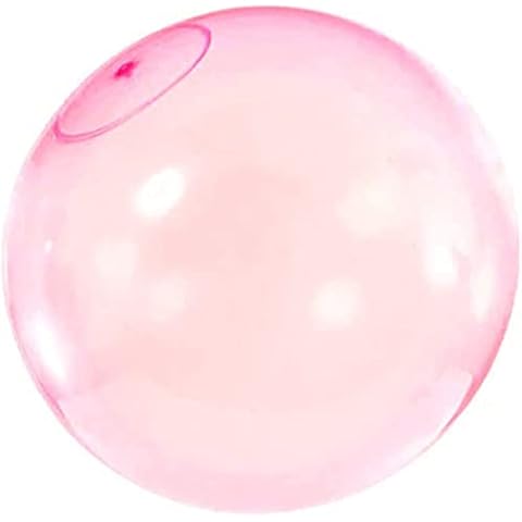 YUNYUN Amazing Super Bubble Ball Inflatable Fun Bubble Ball Toys for Child Boys Girls Outside Fun Game Toy, Durable Inflatable Water Ball(Size:30-40cm,Color:Pink) Cover