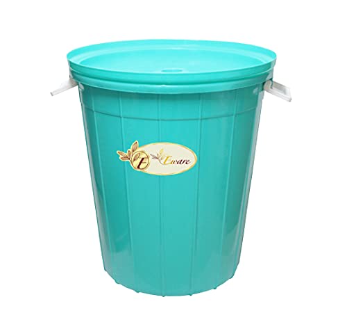 Image of E-Ware Multipurpose Plastic Storage Bucket Drum 100 LTR with Lid (2, Multi Color)