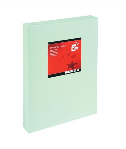5 Star Coloured Copier Paper Multifunctional Ream-Wrapped 80gsm A3 Light Green [500 Sheets]
