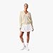 Lacoste Women's V-Neck Cashmere Pullover Sweater, Cream, 40