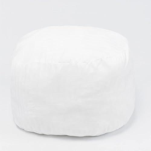 Miniatura 7 de Puf otomano relleno con relleno de puf, puf de terciopelo para piso, taburete otomano redondo de almacenamiento, reposapiés de 20 x 12 pulgadas para