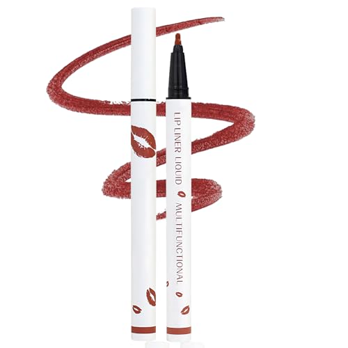 Lipliner, 2025 Neu Lipliner Wasserfest, 2-in-1 Langanhaltender Lippenkonturenstift mit Mattes Finish, Hochpigmentiert und Geschmeidig, Konturieren Sie Ihre Lippen (#01, 0.6ml)