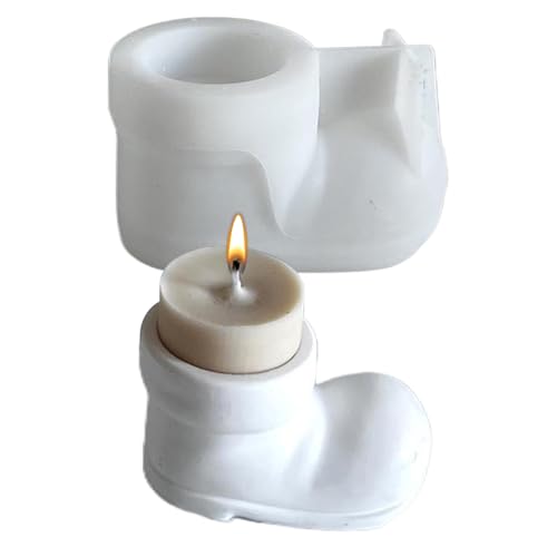Molde de velas de Navidad, moldes de silicona, juego de Navidad, zapatos de Papá Noel, botas de velas, molde de silicona, molde de de resina, moldes de silicona, moldes de Navidad 3D para
